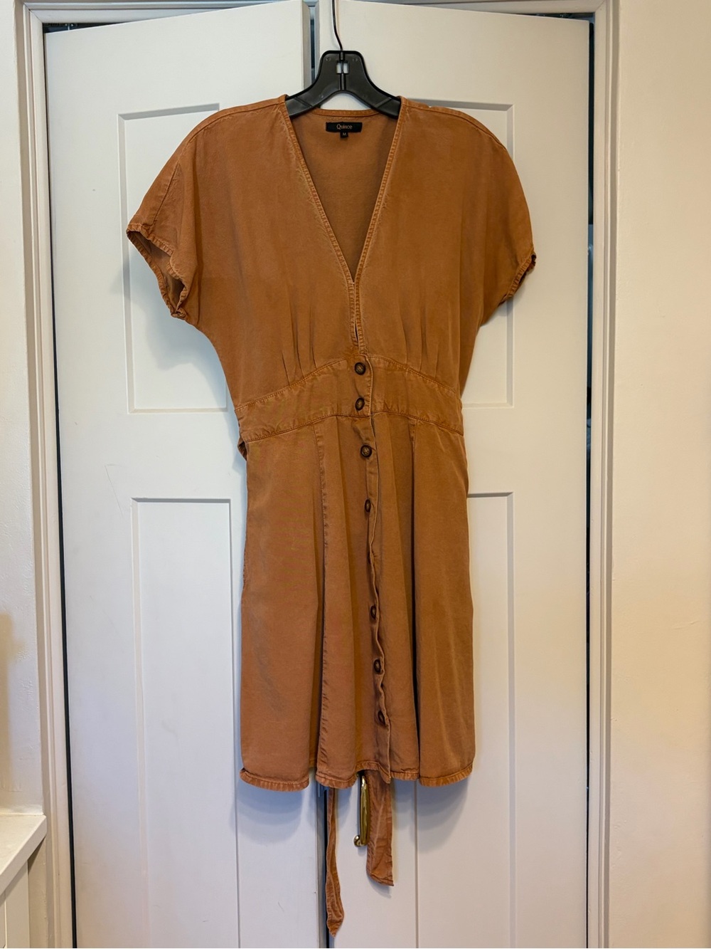 Quince Vintage Wash Tencel Button Front dress